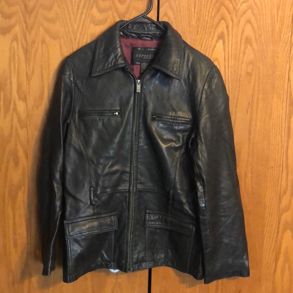 Express Tailored Leather Jacket Sz Medium